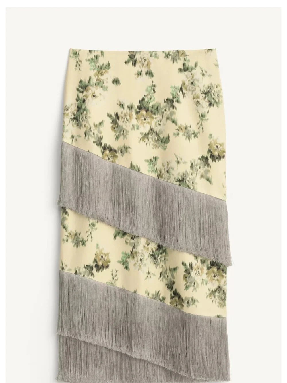 NWT Zara limited edition floral fringe skirt - Picture 6 of 7